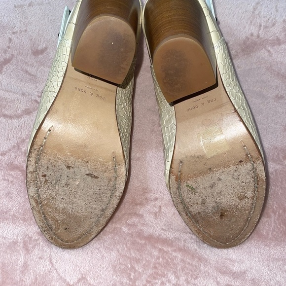 Rag & Bone Harrow Booties in Ivory Snakeskin Sz. 38.5 / 8.5US - Picture 15 of 16